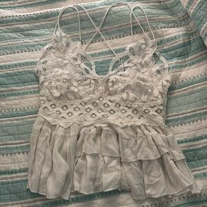 White free people tank top